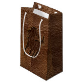 Leder-Blick Pferd Kleine Geschenktüte (Vorderseite Schrägansicht)