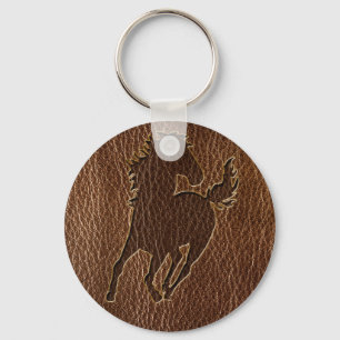 Leder-Blick Pferd Schlüsselanhänger