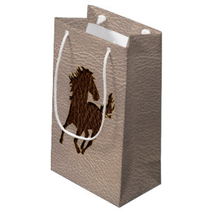Leder-Blick Pferd weich Kleine Geschenktüte