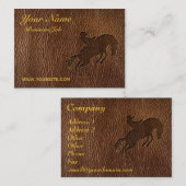 Leder-Blick Rodeo Visitenkarte (Vorne/Hinten)