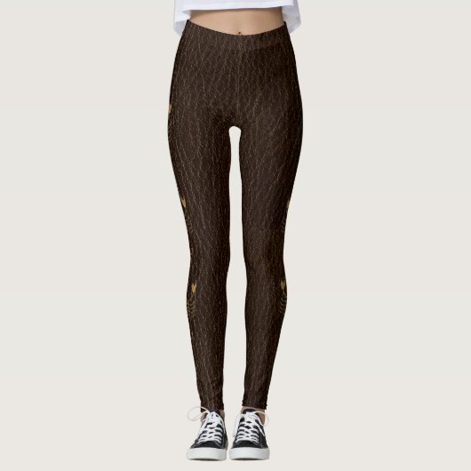 Leder-Blick Skorpion Leggings (Vorderseite)