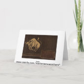 Leder-Blick Stier Karte (Rückseite)