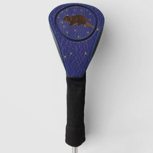 Leder-Blick Ureinwohner-Tierkreis-Biber Golf Headcover