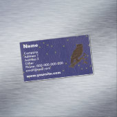 Leder-Blick Ureinwohner-Tierkreis-Eule Magnetische Visitenkarte (Beispiel)