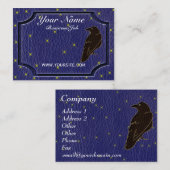 Leder-Blick Ureinwohner-Tierkreis-Rabe Visitenkarte (Vorne/Hinten)