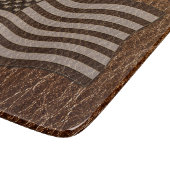 Leder-Blick USA-Flagge Schneidebrett (Ecke)