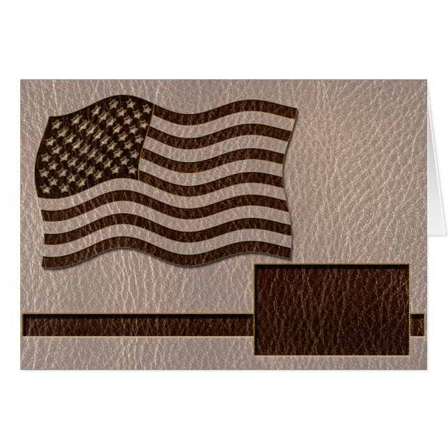 Leder-Blick USA-Flagge weich (Vorderseite (Horizontal))