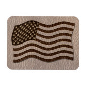 Leder-Blick USA-Flagge weich Magnet (Horizontal)