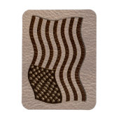 Leder-Blick USA-Flagge weich Magnet (Vertikal)