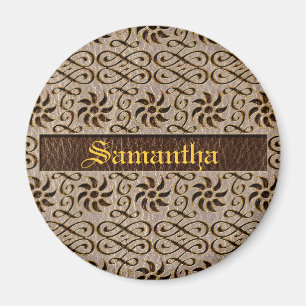 Leder-Blick Verzierung weich Magnet