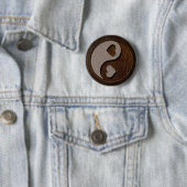 Leder-Blick Yin Yang Herz-Dunkelheit Button (Beispiel)