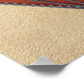 Leder-Blume auf Cream-Wildleder-Gastgeschenke Hoch Poster (Ecke)