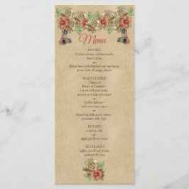 Leder-Blume auf der Speisekarte von Cream Süede Menükarte