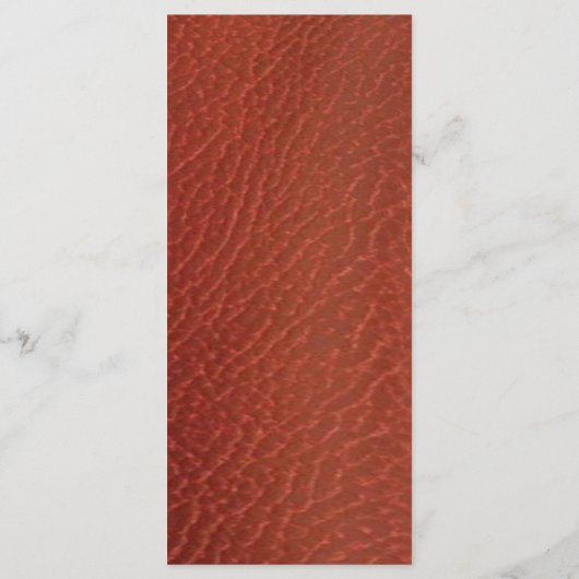 Leder-Blume auf der Speisekarte von Cream Süede Menükarte (Rückseite)