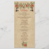 Leder-Blume auf der Speisekarte von Cream Süede Menükarte (Vorderseite)