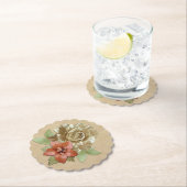 Leder-Blume und Wildlederkunst Untersetzer (Vor Ort)