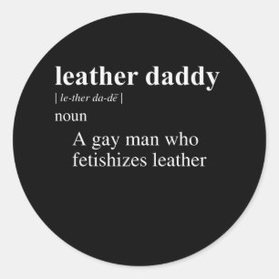 LEDER-DADDY-DEFINITION RUNDER AUFKLEBER