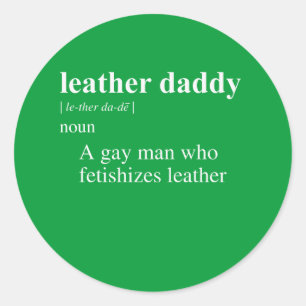 LEDER-DADDY-DEFINITION RUNDER AUFKLEBER