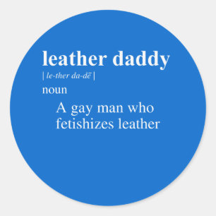 LEDER-DADDY-DEFINITION RUNDER AUFKLEBER