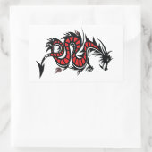 LEDER des DRACHEN Rechteckiger Aufkleber (Tasche)