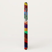 Leder Farbige Zickzack Streifen Monogramm Case-Mate iPhone Hülle (Hinten/Links)