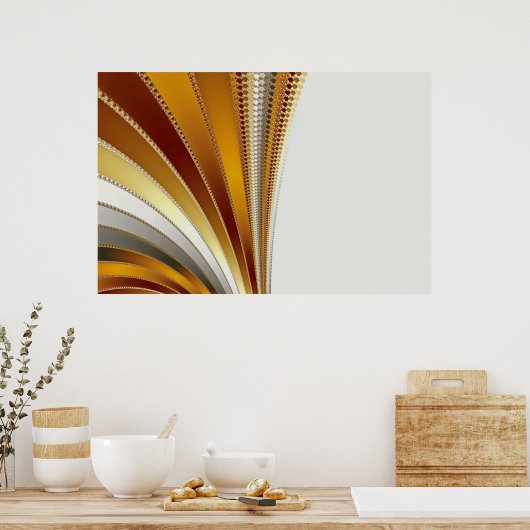 Leder - Fraktal Poster (Küche)