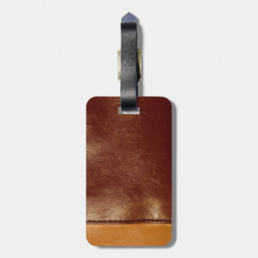 Leder Gepäckanhänger (Rückseite vertikal)