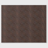 Leder geschnitzt braun Aussehen nahtloses Muster Geschenkpapier (Flach)
