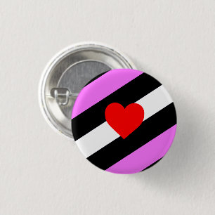 Leder-Girl-Pride-Flagge Button