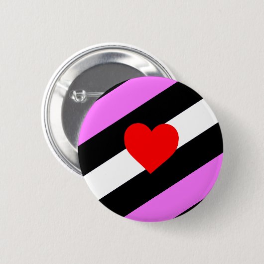 Leder-Girl-Pride-Flagge Button (Vorne & Hinten)