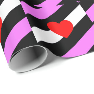 Leder-Girl-Pride-Flagge Geschenkpapier