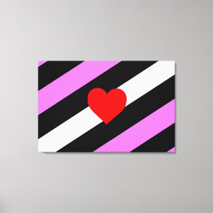 Leder-Girl-Pride-Flagge Leinwanddruck