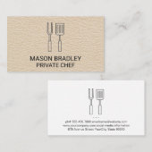 Leder | GRILLEN Visitenkarte (Vorne/Hinten)