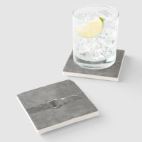 Leder & Gürtel Silber Grauer Stein Untersetzer
