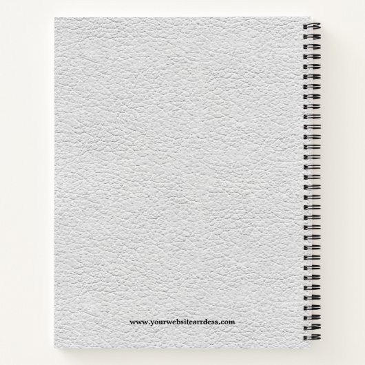 Leder-Image-Notebook mit weißem Imitat Notizblock (Rückseite)