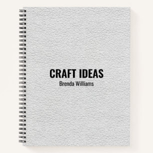 Leder-Image-Notebook mit weißem Imitat Notizblock