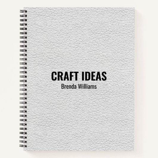 Leder-Image-Notebook mit weißem Imitat Notizblock (Vorderseite)