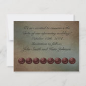 Leder (Imitate) und Türkisgrunge Save The Date (Rückseite)