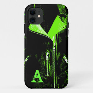 Leder Jacket Green monogram iPhone 5 Fall Case-Mate iPhone Hülle