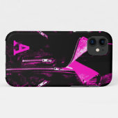Leder Jacket Pink Monogramm iPhone 5 Fall Case-Mate iPhone Hülle (Rückseite (Horizontal))