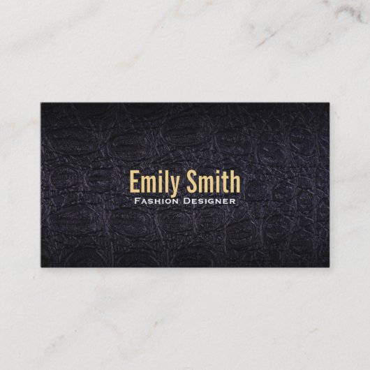Leder (Krokodil) Visitenkarte (Vorderseite)