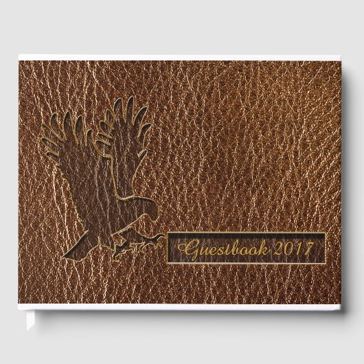 Leder-Look-Adler Gästebuch (Vorderseite)