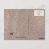 Leder-Look Backdunkel Postkarte (Rückseite)
