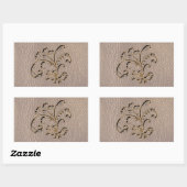 Leder-Look Bouquet 2 Soft Rechteckiger Aufkleber (Blatt)