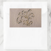 Leder-Look Bouquet 2 Soft Rechteckiger Aufkleber (Tasche)