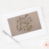 Leder-Look Bouquet 2 Soft Rechteckiger Aufkleber (Umschlag)
