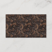 Leder-Look-Motiv-Muster-Visitenkarte Visitenkarte (Rückseite)