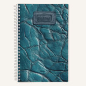 Leder-Look-Notebook - Ocean Blue Notizblock (Vorderseite)