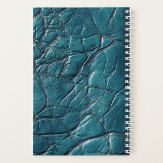 Leder-Look-Notebook - Ocean Blue Notizblock (Rückseite)
