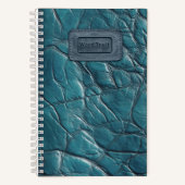 Leder-Look-Notebook - Ocean Blue Notizblock (Vorderseite)